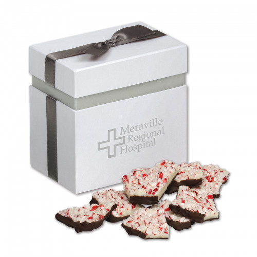 Peppermint Bark in Elegant Treats Gift Box 