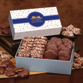 Toffee & Pecan Clusters in Gift Box with Bubbles Sleeve