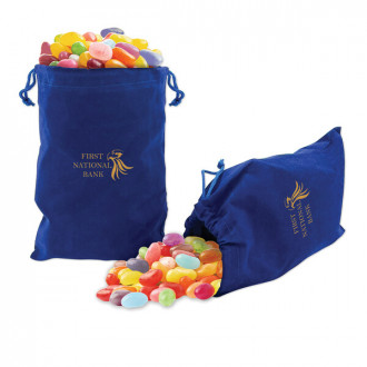 Jelly Belly Jelly Beans in Blue Velour Gift Bag