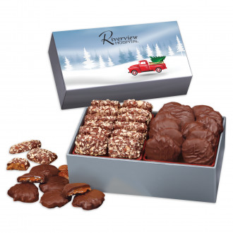 Toffee & Pecan Clusters in Gift Box with Red Truck Sleeve