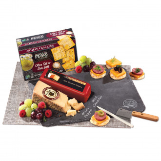 SALE - Genuine Slate Serving Plate with Wisconsin Cheese