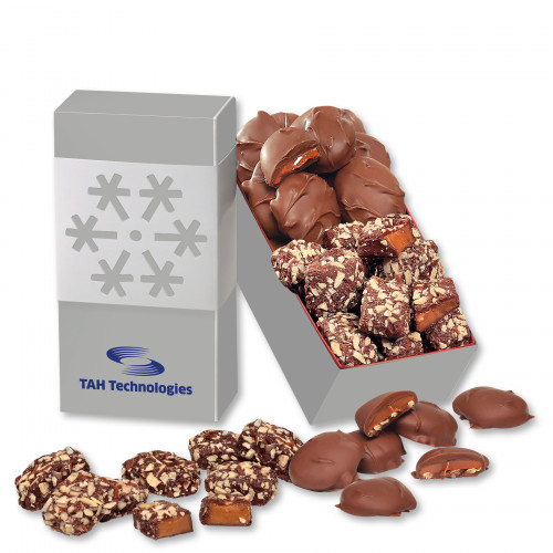 Toffee & Pecan Clusters in Snowflake Gift Box 