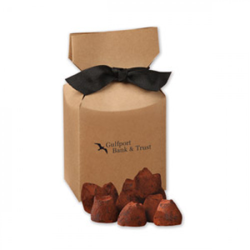 SALE - Cocoa Dusted Truffles in Kraft Premium Delights Gift Box 
