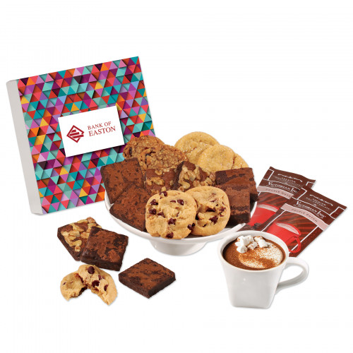 Gourmet Cookie & Brownie Gift Box with Triangles Sleeve 