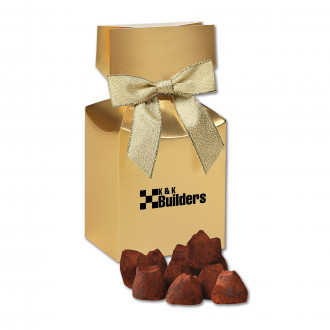 SALE - Cocoa Dusted Truffles in Gold Premium Delights Gift Box