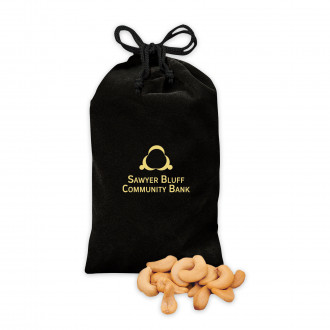 Extra Fancy Cashews in Black Velour Gift Bag