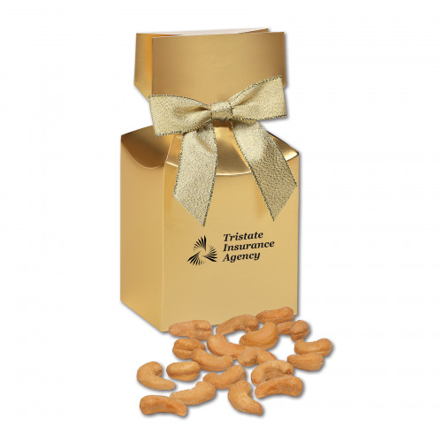 Extra Fancy Cashews in Gold Premium Delights Gift Box 
