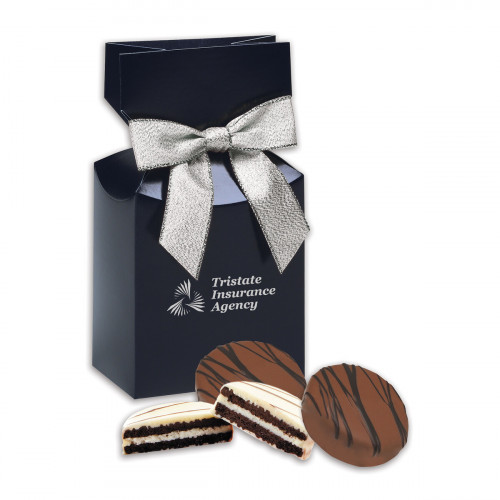 Chocolate Covered Oreo Cookies in Navy Premiun Delights Gift Box 
