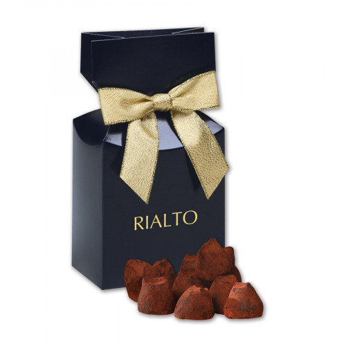 SALE - Cocoa Dusted Truffles in Navy Premium Delights Gift Box 