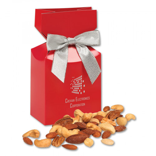 SALE - Deluxe Mixed Nuts in Red Premium Delights Gift Box 