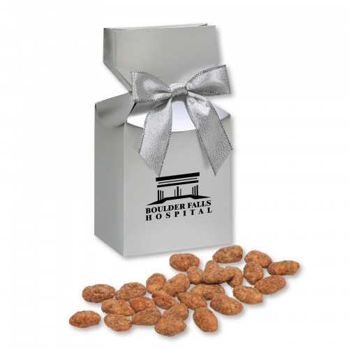 Maple Bourbon Toffee Almonds in Silver Premium Delights Gift Box 