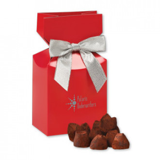 SALE - Cocoa Dusted Truffles in Red Premium Delights Gift Box