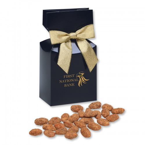 Maple Bourbon Toffee Almonds in Navy Premium Delights Gift Box 