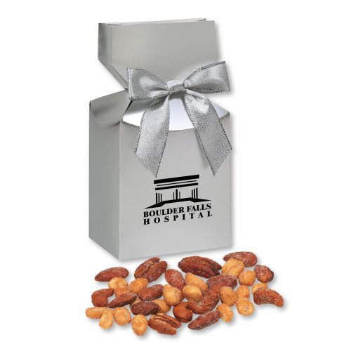 Honey Roasted Mixed Nuts in Silver Premium Delights Gift Box 