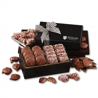 Chocolate Splendor with Caramel Pecan Clusters & English Butter Toffee