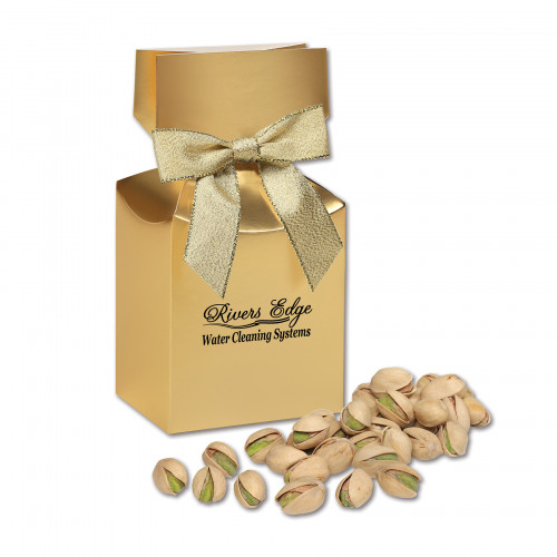 SALE - California Pistachios in Gold Premium Delights Gift Box 