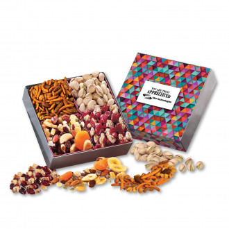 Gift Box with Gourmet Treats with Triangles Sleeve