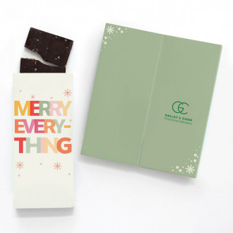 Foil-Stamped Stock Holiday Sentiment Sweeter Cards with Sea Salt Caramel Chocolate Bar