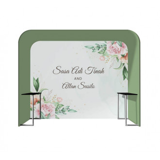 Square Arch Fabric Display