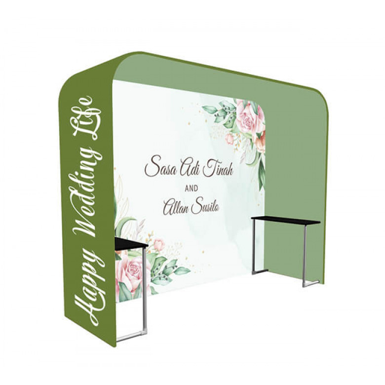 Square Arch Fabric Display