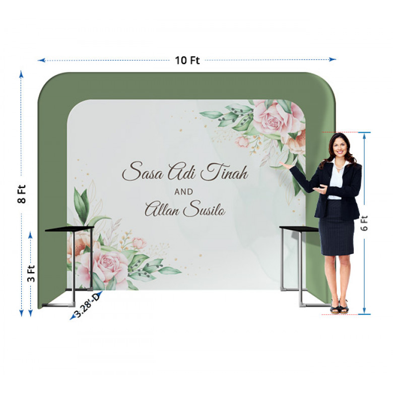 Square Arch Fabric Display