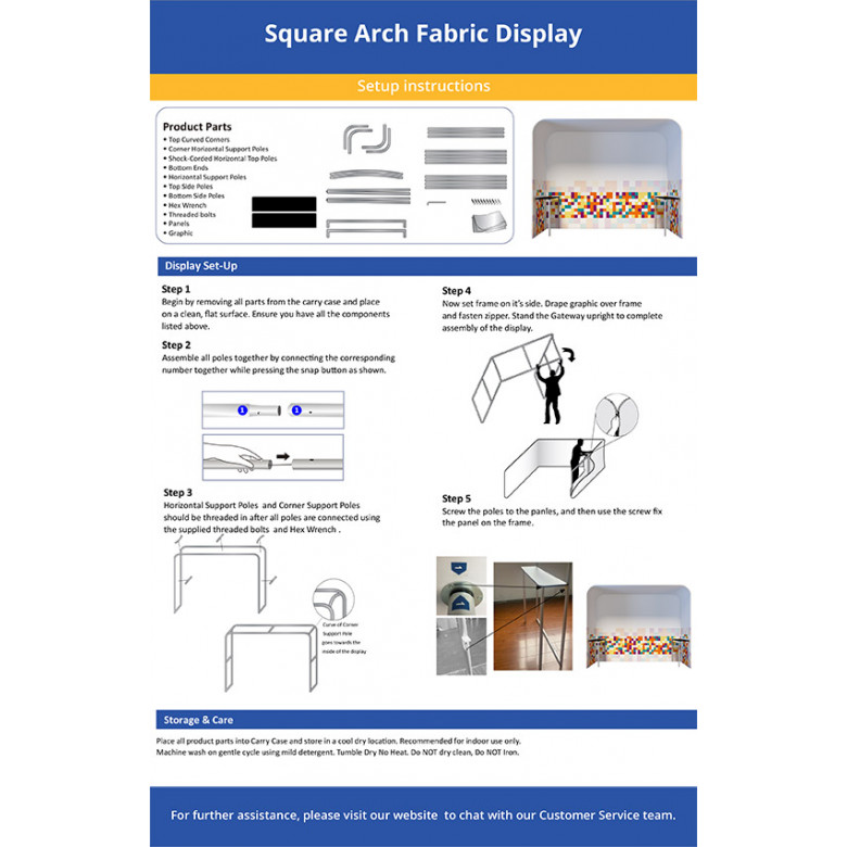 Square Arch Fabric Display