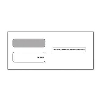 1099 Double Window Wide Envelope for 3 Up 1099s, Self Seal