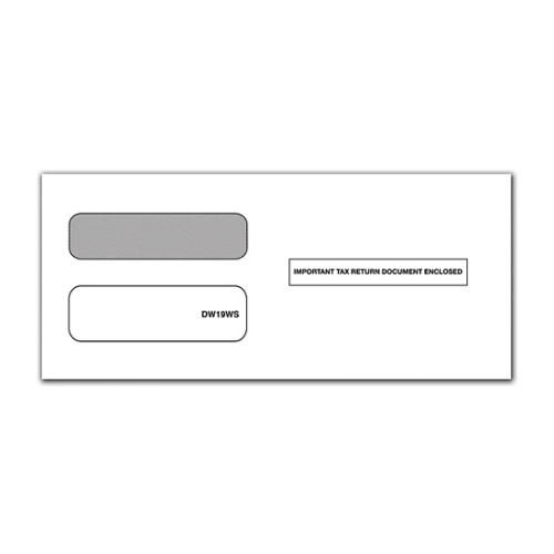 1099 Double Window Wide Envelope for 3 Up 1099s, Self Seal 