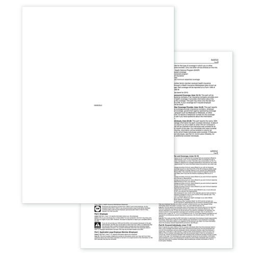 Laser Blank ACA Form 1095 w/Backer 