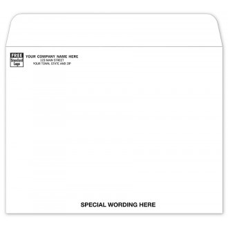 White Open Top Mailing Envelope