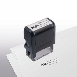 Paid w/ lines Stamp