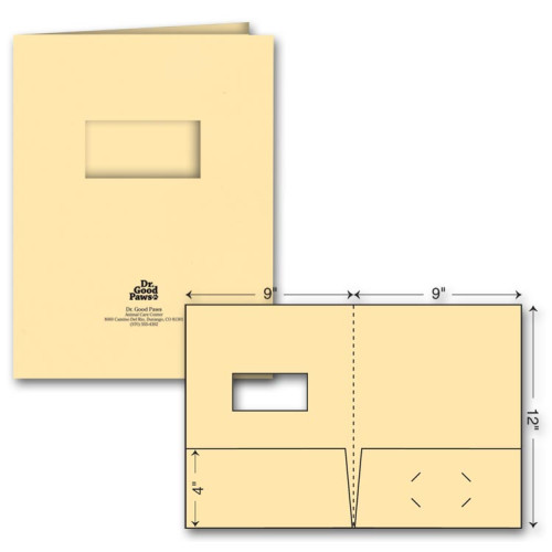 Standard Presentation Folder - Ink Imprint - w/window 