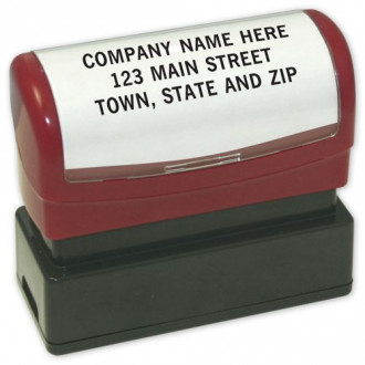 Pre-Inked 3 Line Title Stamp