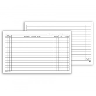 Continuation Exam Records Card Style With Account Record
