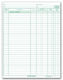 Compact Expense Ledger one write journal, one write ledgers, one-write system journals