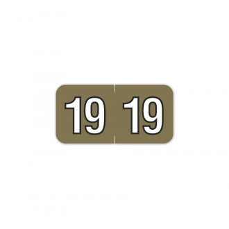 2019 Barkley End Tab Compatible Year Label Rolls Gold