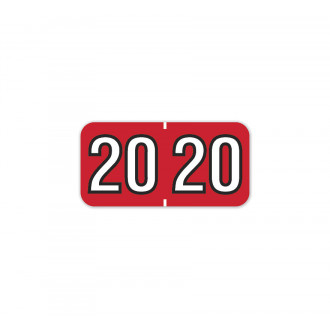 2020 Barkley End Tab Compatible Year Label Rolls Red