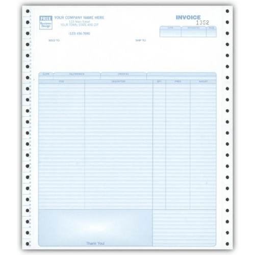 General Continuous Invoice, 3-Part General Continuous Invoice, 3-Part