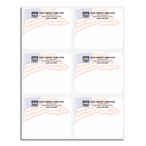 Laser Labels with American Flag Laser Labels with American Flag