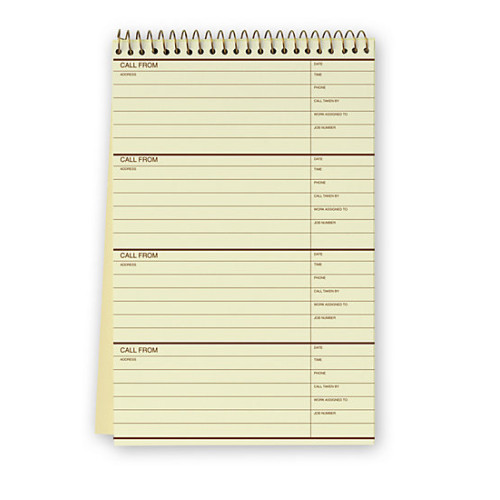 Phone Call Record Book Phone Call Record Book