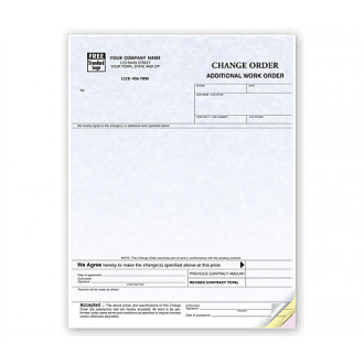 Change Orders, Laser, Parchment