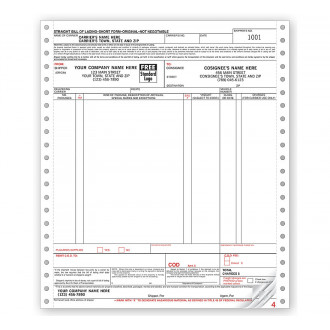 Continuous Bill Of Lading Form