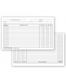 Account Record Billing Card, Single Entry 