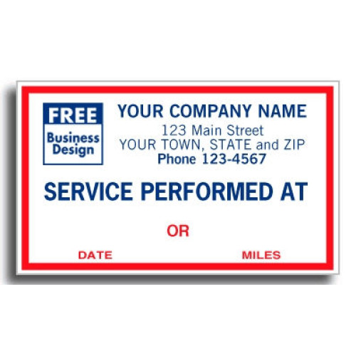 Windshield Service Performed Labels Windshield Service Performed Labels