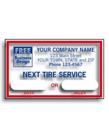 Windshield Next Tire Service Labels 