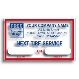 Windshield Next Tire Service Labels