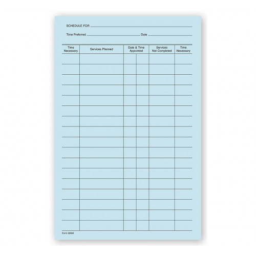 Dental Treatment Schedules Dental Treatment Schedules