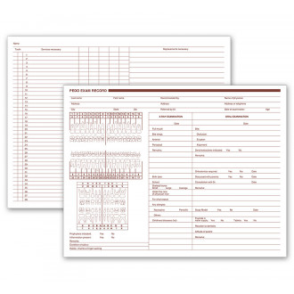Pediatric Dental Exam Record Two Sided