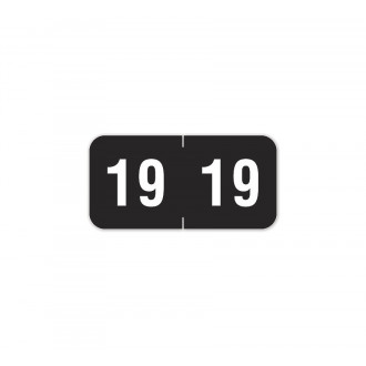 2019 Smead End Tab Compatible Labels Rolls Black