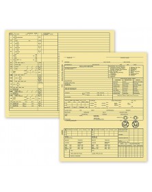 Optometry Exam Record Form Folder Style Card File 